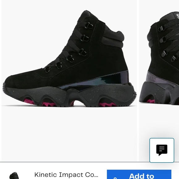 Brand New Black Sorel Suede Kinetic Conquest Boots - Picture 7 of 10